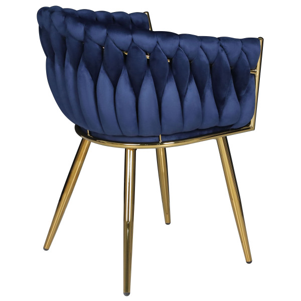 Стілець Onder Mebli LOLA GD Синій UC-907 Оксамит-5