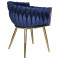 Стілець Onder Mebli LOLA GD Синій UC-907 Оксамит-5-thumb