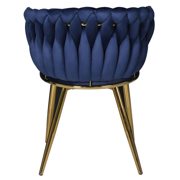 Стілець Onder Mebli LOLA GD Синій UC-907 Оксамит-7