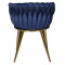 Стілець Onder Mebli LOLA GD Синій UC-907 Оксамит-7-thumb