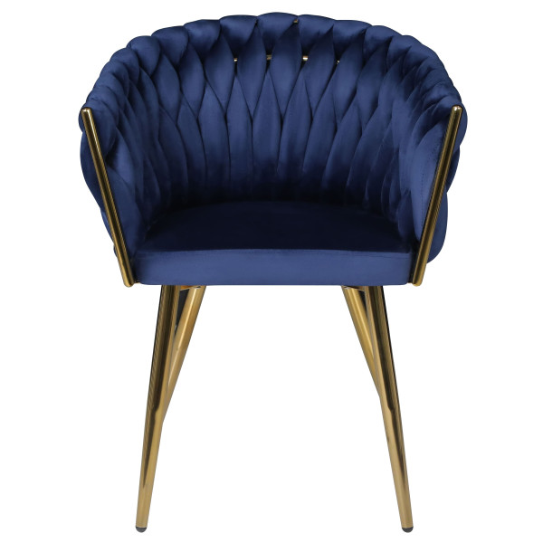 Стілець Onder Mebli LOLA GD Синій UC-907 Оксамит-2