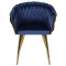 Стілець Onder Mebli LOLA GD Синій UC-907 Оксамит-2-thumb