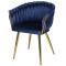 Стілець Onder Mebli LOLA GD Синій UC-907 Оксамит-1-thumb