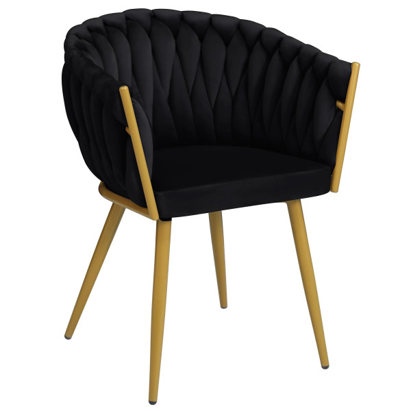 Стілець Onder Mebli LOLA YLWM Чорний UC-904 Оксамит-0