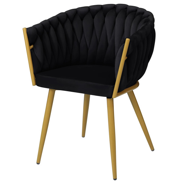Стілець Onder Mebli LOLA YLWM Чорний UC-904 Оксамит-1