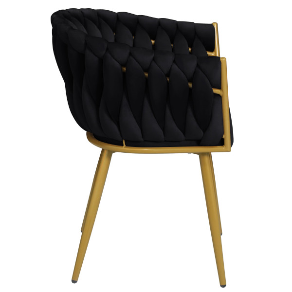 Стілець Onder Mebli LOLA YLWM Чорний UC-904 Оксамит-3