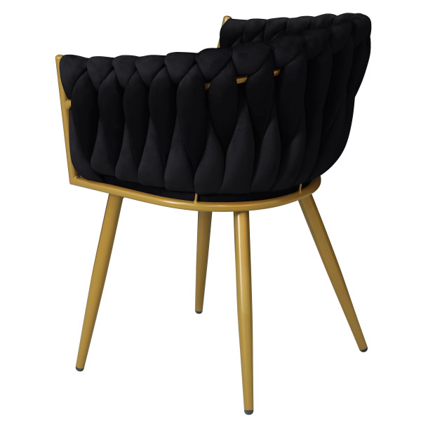 Стілець Onder Mebli LOLA YLWM Чорний UC-904 Оксамит-6