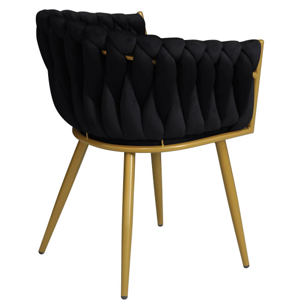 Стілець Onder Mebli LOLA YLWM Чорний UC-904 Оксамит-5