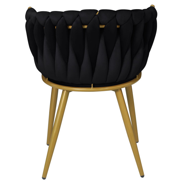 Стілець Onder Mebli LOLA YLWM Чорний UC-904 Оксамит-7