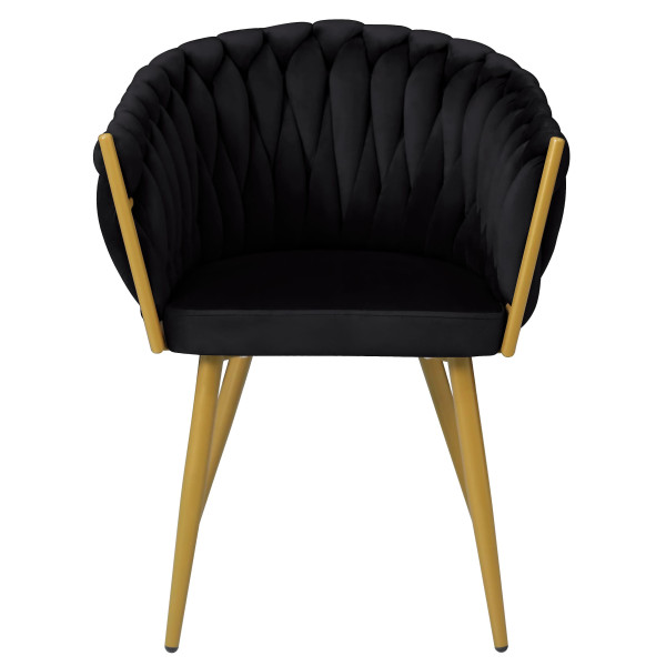 Стілець Onder Mebli LOLA YLWM Чорний UC-904 Оксамит-2