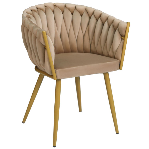 Стул Onder Mebli LOLA YLWM Кэмл UC-921 Бархат-0