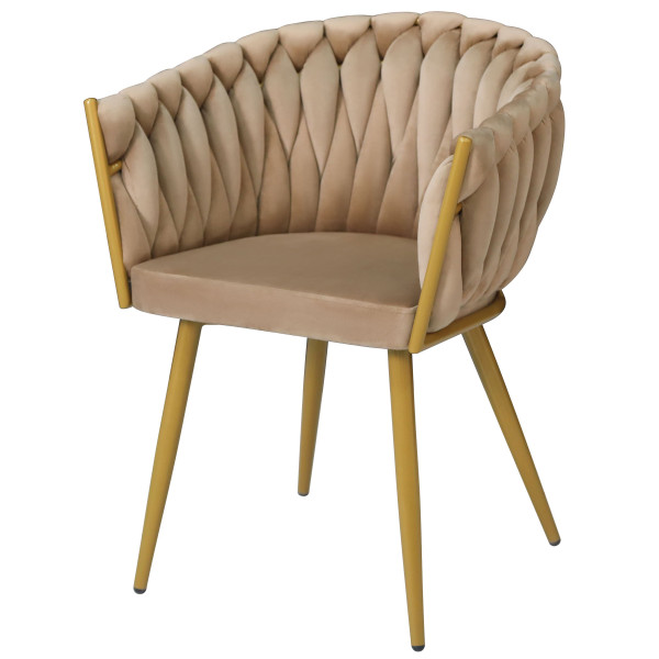 Стул Onder Mebli LOLA YLWM Кэмл UC-921 Бархат-1
