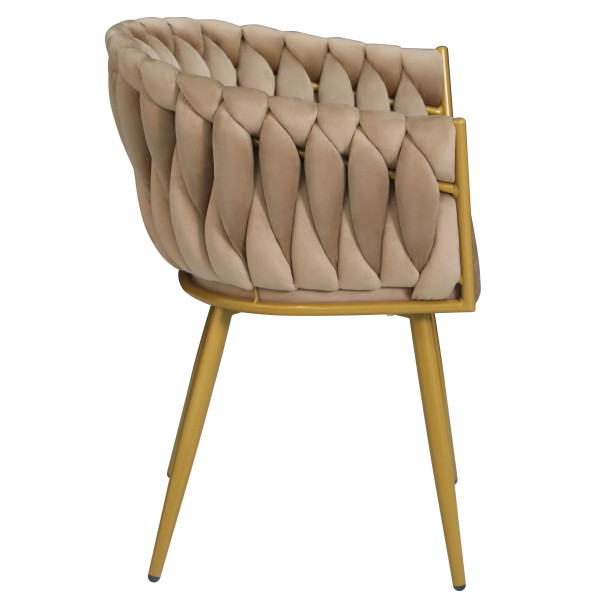 Стул Onder Mebli LOLA YLWM Кэмл UC-921 Бархат-3