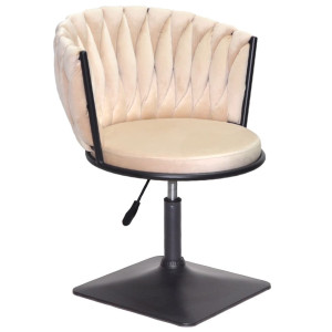 Стілець Onder Mebli MILA 4-BK-Base Бежевий UC-902 Оксамит