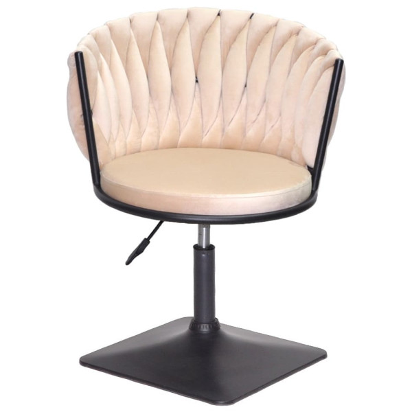 Стул Onder Mebli MILA 4-BK-Base Бежевый UC-902 Бархат-1