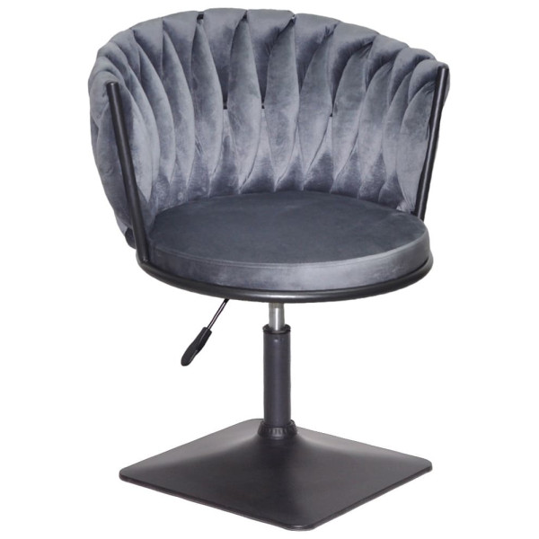 Стілець Onder Mebli MILA 4-BK-Base Сірий UC-901 Оксамит-0