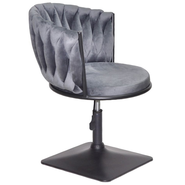 Стілець Onder Mebli MILA 4-BK-Base Сірий UC-901 Оксамит-2
