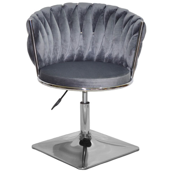 Стілець Onder Mebli MILA 4-CH-Base Сірий UC-901 Оксамит-1