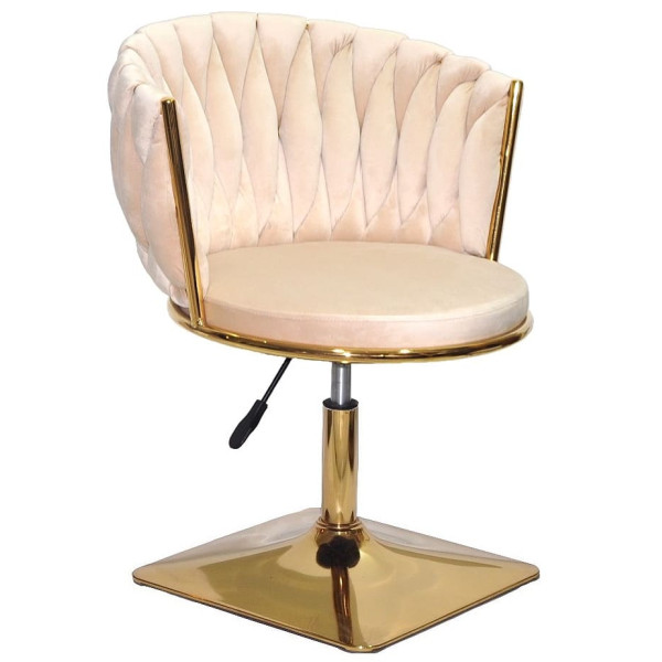 Стілець Onder Mebli MILA 4-GD-Base Бежевий UC-902 Оксамит-0