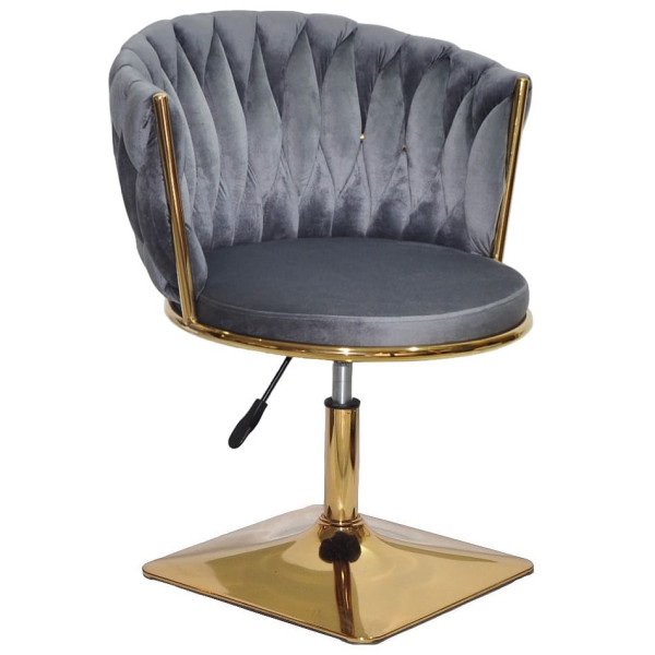 Стілець Onder Mebli MILA 4-GD-Base Сірий UC-901 Оксамит-0