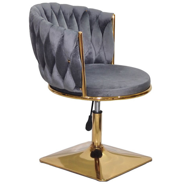 Стілець Onder Mebli MILA 4-GD-Base Сірий UC-901 Оксамит-1