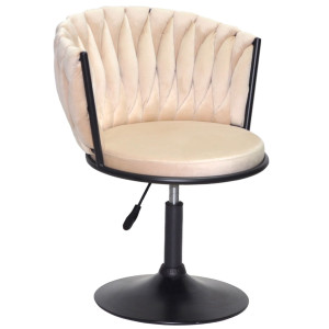 Стілець Onder Mebli MILA BK-Base Бежевий UC-902 Оксамит