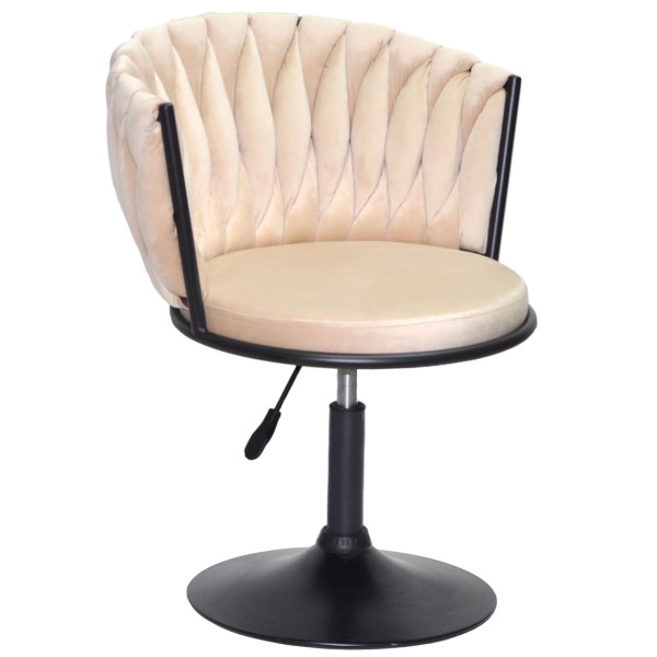 Стілець Onder Mebli MILA BK-Base Бежевий UC-902 Оксамит-0