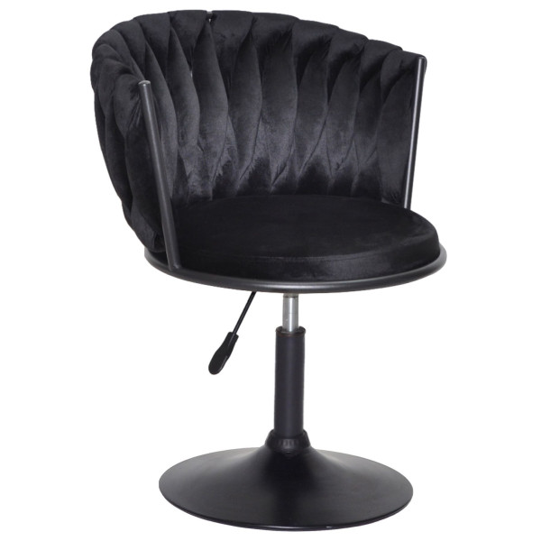Стілець Onder Mebli MILA BK-Base Чорний UC-904 Оксамит-0
