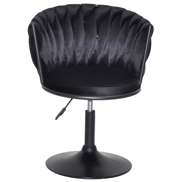 Стілець Onder Mebli MILA BK-Base Чорний UC-904 Оксамит-1