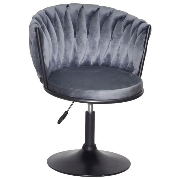 Стілець Onder Mebli MILA BK-Base Сірий UC-901 Оксамит-0