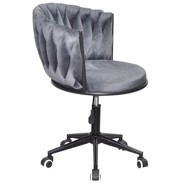 Стілець Onder Mebli MILA BK-Modern OFFICE Сірий UC-901 Оксамит-2