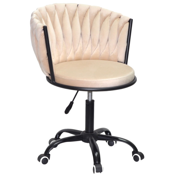 Стілець Onder Mebli MILA BK-OFFICE Бежевий UC-902 Оксамит-0