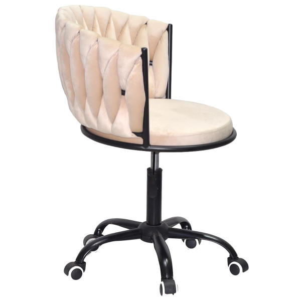 Стілець Onder Mebli MILA BK-OFFICE Бежевий UC-902 Оксамит-2