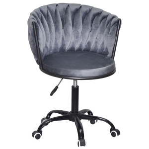 Стілець Onder Mebli MILA BK-OFFICE Сірий UC-901 Оксамит