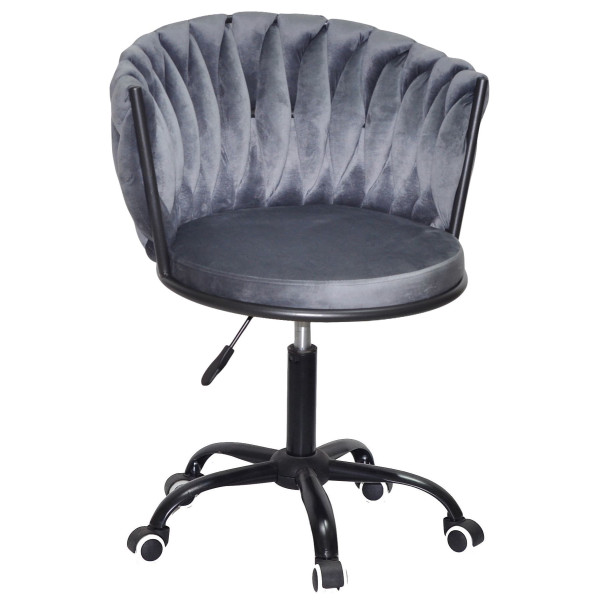 Стілець Onder Mebli MILA BK-OFFICE Сірий UC-901 Оксамит-0