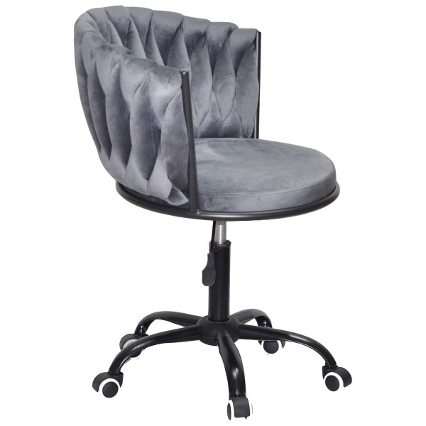 Стілець Onder Mebli MILA BK-OFFICE Сірий UC-901 Оксамит-2