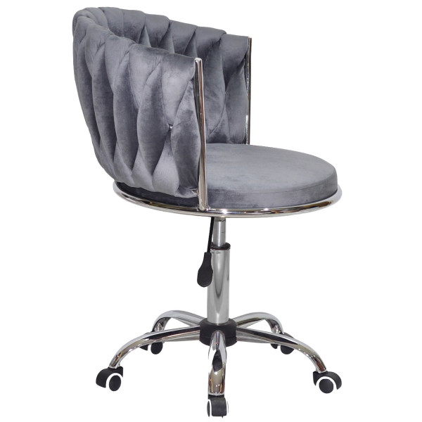 Стілець Onder Mebli MILA CH-OFFICE Сірий UC-901 Оксамит-2