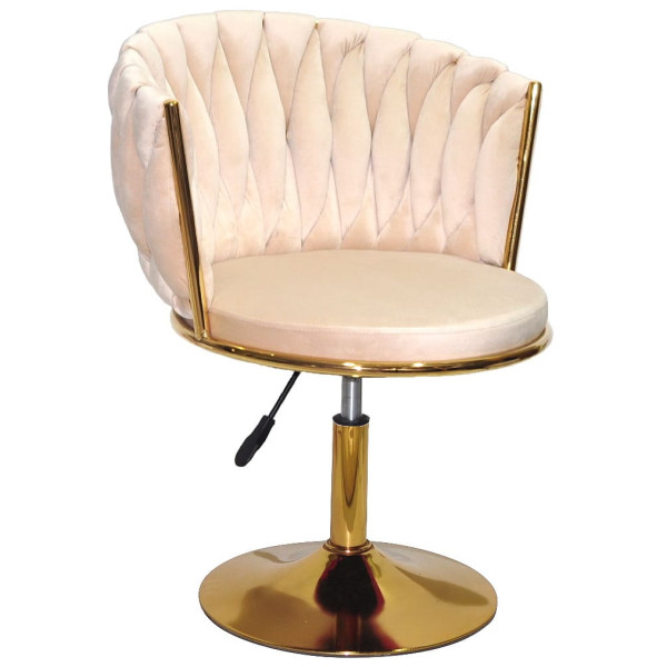 Стілець Onder Mebli MILA GD-Base Бежевий UC-902 Оксамит-0