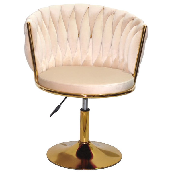 Стілець Onder Mebli MILA GD-Base Бежевий UC-902 Оксамит-1