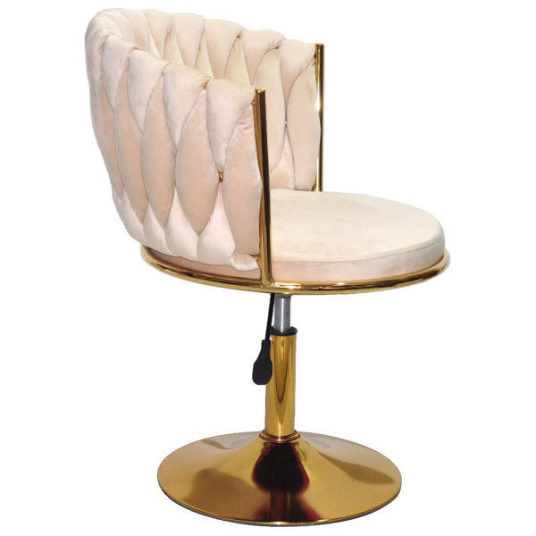 Стілець Onder Mebli MILA GD-Base Бежевий UC-902 Оксамит-2