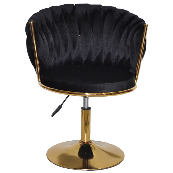 Стілець Onder Mebli MILA GD-Base Чорний UC-904 Оксамит-1