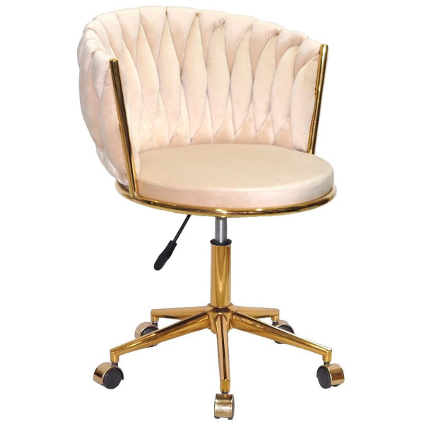 Стілець Onder Mebli MILA GD-Modern OFFICE Бежевий UC-902 Оксамит-0