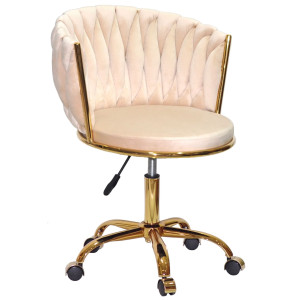 Стілець Onder Mebli MILA GD-OFFICE Бежевий UC-902 Оксамит