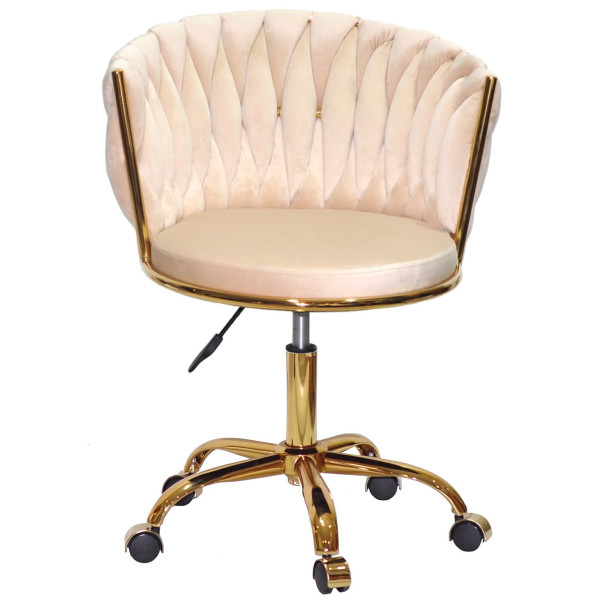 Стілець Onder Mebli MILA GD-OFFICE Бежевий UC-902 Оксамит-1