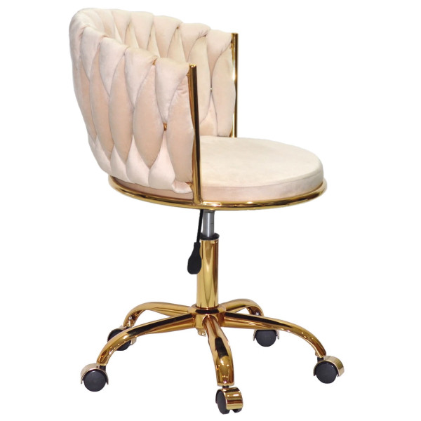 Стілець Onder Mebli MILA GD-OFFICE Бежевий UC-902 Оксамит-2