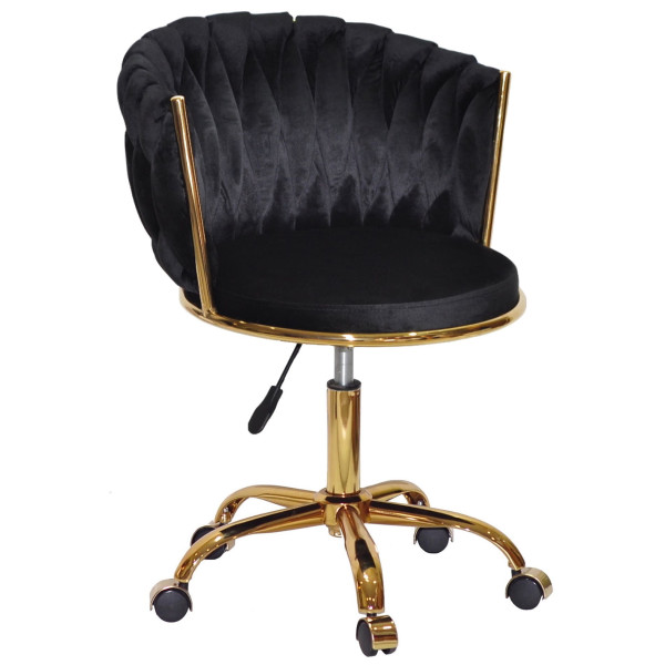 Стул Onder Mebli MILA GD-OFFICE Черный UC-904 Бархат-0