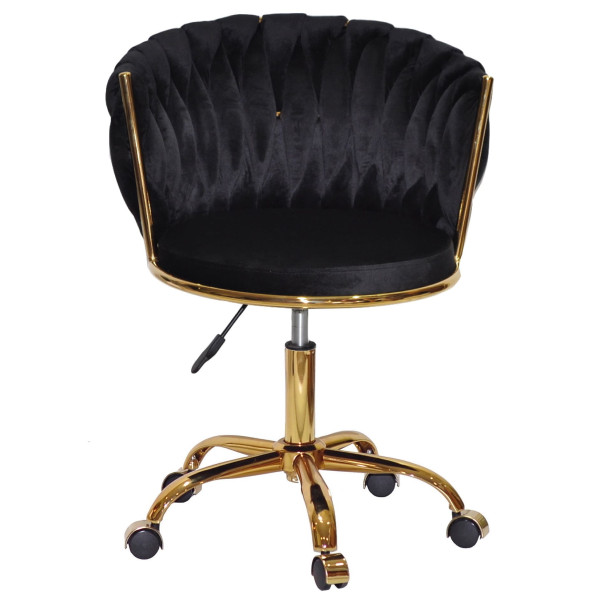 Стул Onder Mebli MILA GD-OFFICE Черный UC-904 Бархат-1