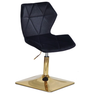 Стілець Onder Mebli Torino 4-GD-BASE Чорний B-1011 Оксамит