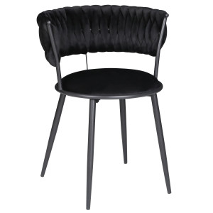 Стул Onder Mebli Ava BK Черный UC-904 Бархат