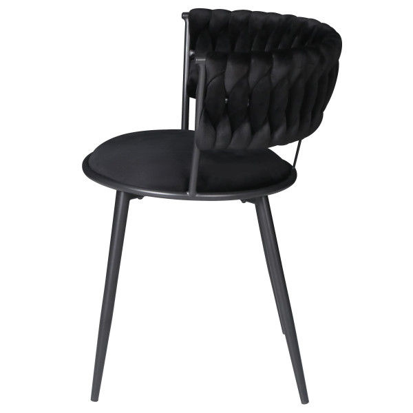 Стул Onder Mebli Ava BK Черный UC-904 Бархат-4